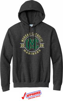 Class of 2028 Sweatshirt- Port & Company- Fleece Pullover Hooded Sweatshirt, Dark Heather Grey